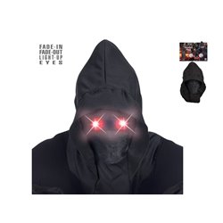 masque capuche avec yeux led's lumineux rouge