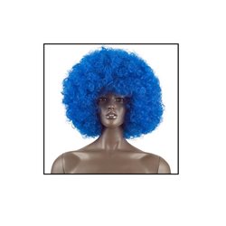 perruque afro chico géante bleu