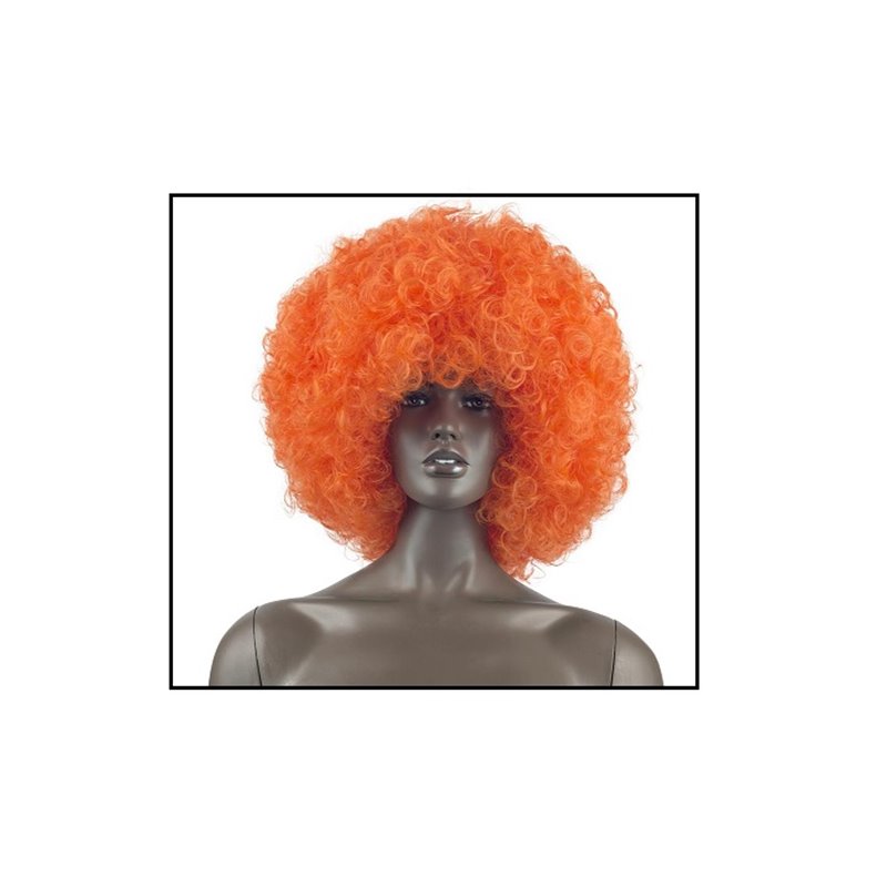 perruque afro chico géante orange