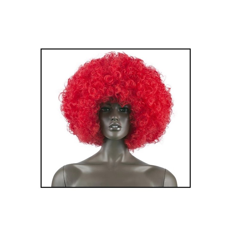 perruque afro chico géante rouge