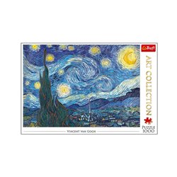 puzzle motif "van gogh la nuit étoilée" 1000pcs adulte 68x48cm