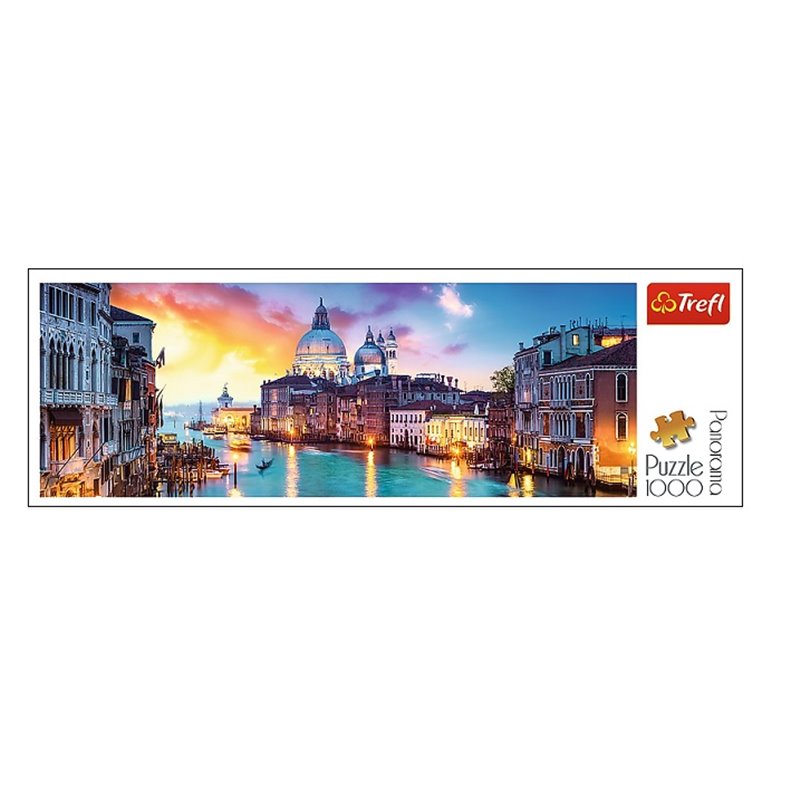 puzzle motif "venise grand canal" 1000pcs adulte 97x34cm