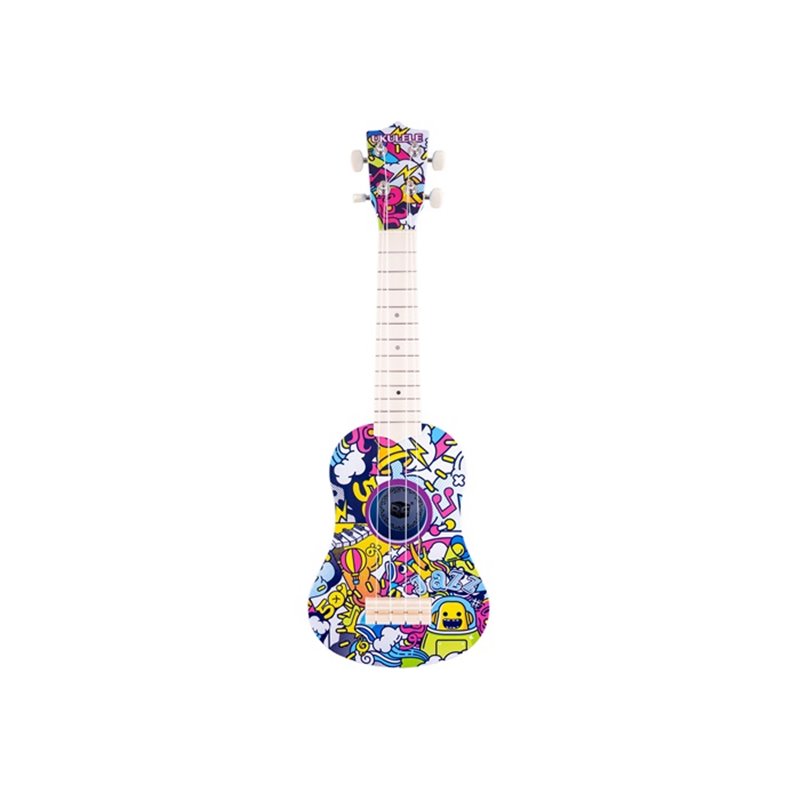 guitare ukulélé motifs graffitis colorés 53cm