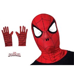 kit accessoires cagoule + gants spiderman adulte 3pcs