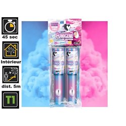 1x lot de 2 fumigènes à main changement blanc à rose t1 45s