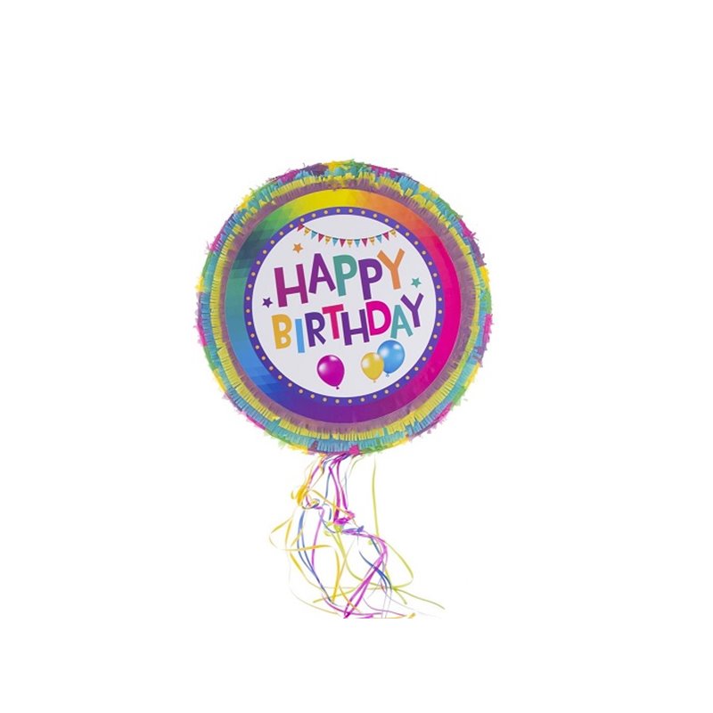 pinata anniversaire multicolore 50cm