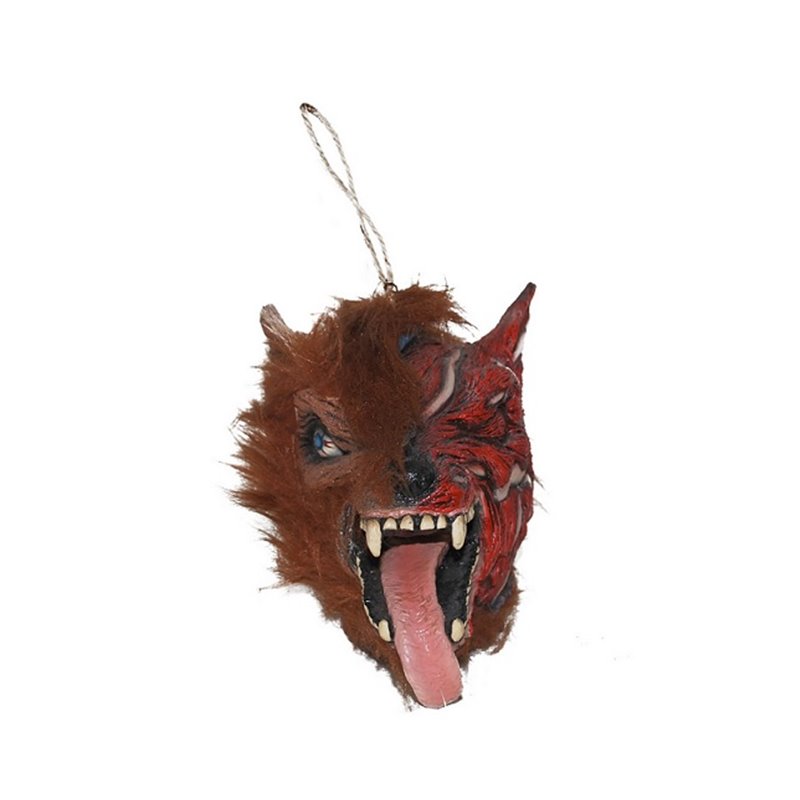 suspension tête de loup-garou 25x20cm