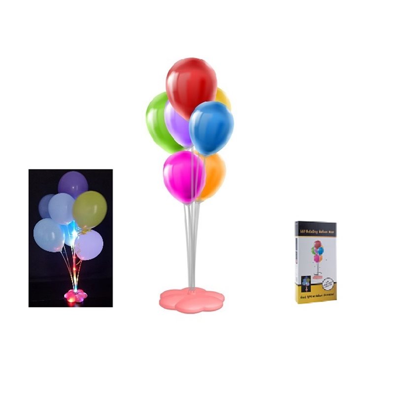 support rotatif avec 7 sticks led's à ballons 77cm