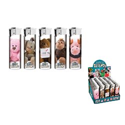 lot de 50x briquets électroniques rechargeables "peluches" mix