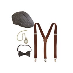 set accessoires "années folles" casquette adulte 4pcs