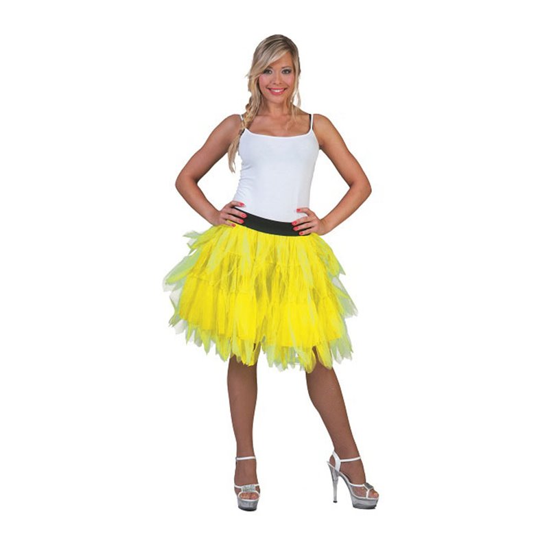 jupe en tulle tutu jaune fluo femme taille unique