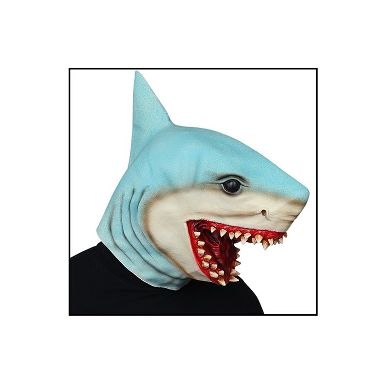 masque latex requin bleu tueur