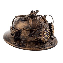 casque mineur steampunk bronze adulte