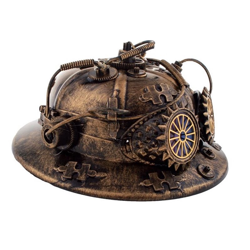 casque mineur steampunk bronze adulte