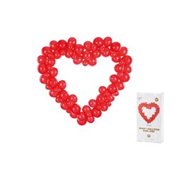 kit structure ballons en forme de coeur rouge 1.6m