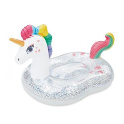 licorne semi-transparente gonflable chevauchable 1.5x0.8m