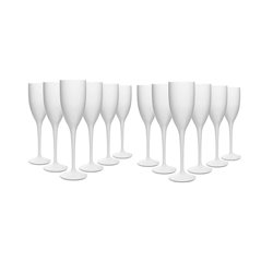 lot de 12 verres flÃ»tes à champagne opaques incassables 15cl