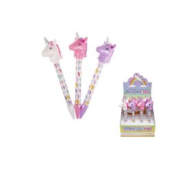 lot de 12 stylos bille avec tête de licorne mix 22.5cm