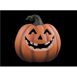 citrouille halloween orange lumineuse avec atomiseur 16cm 220v