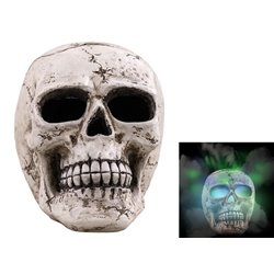 crâne halloween lumineux avec atomiseur 15.3cm 220v