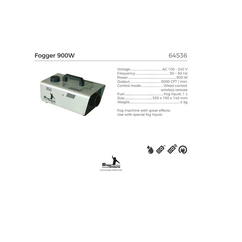 machine à fumée - fogger 900w