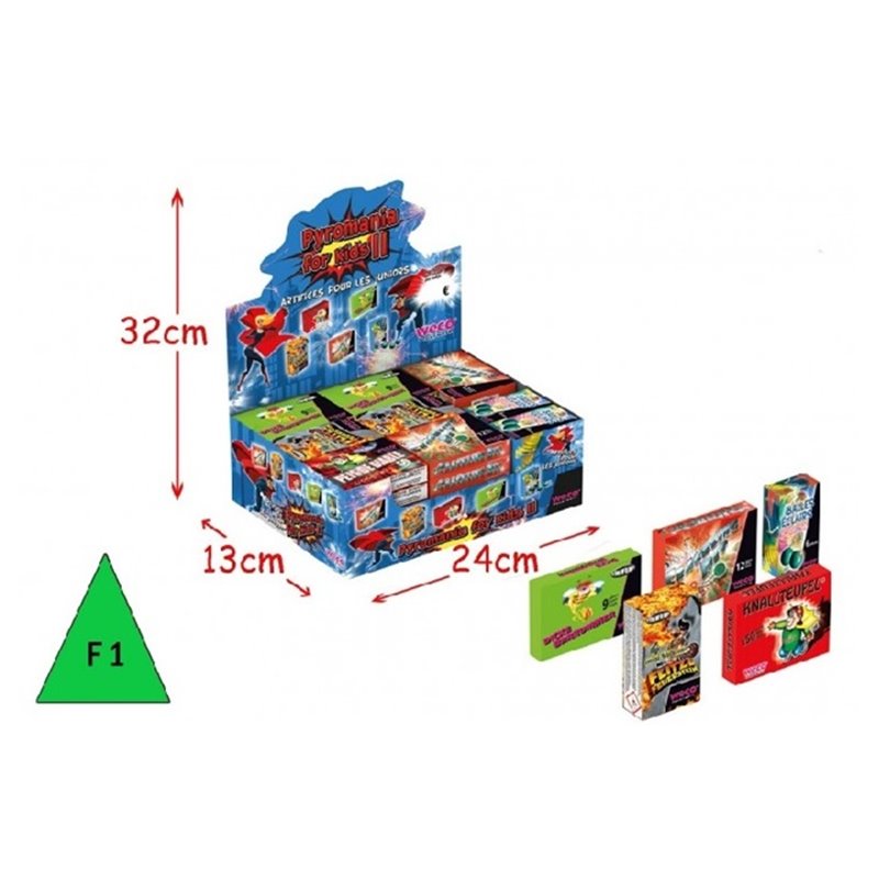 assortiment d'artifices junior catégorie f1 50pcs