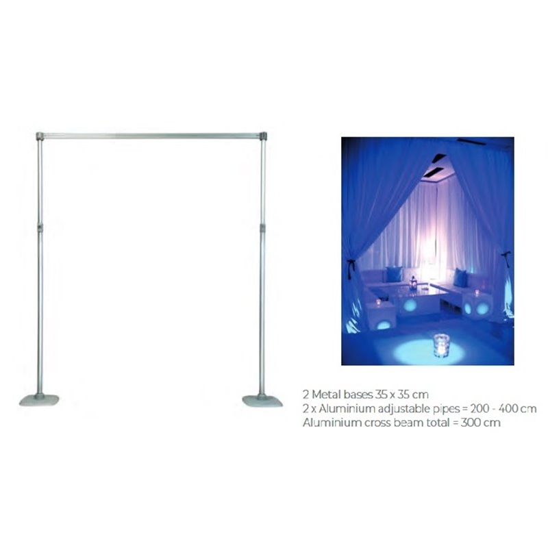 support structure aluminium pour toile de fond lounge 2/4mx3m