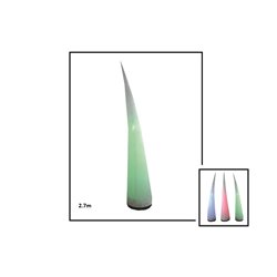 cone gonflable led's et télécommande 2.7m