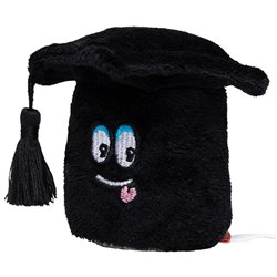 Peluche chapeau de diplômé Diamètre : 7cm - Noir