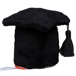 Peluche chapeau de diplômé Diamètre : 7cm - Noir