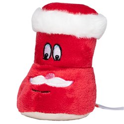 Peluche bottes de Noël Diamètre : 7cm - Rouge