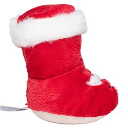 Peluche bottes de Noël Diamètre : 7cm - Rouge