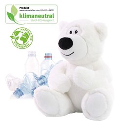 Peluche ours en RPET 24cm - Blanc