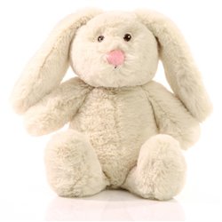 Peluche lapin M en RPET 25cm - Crème