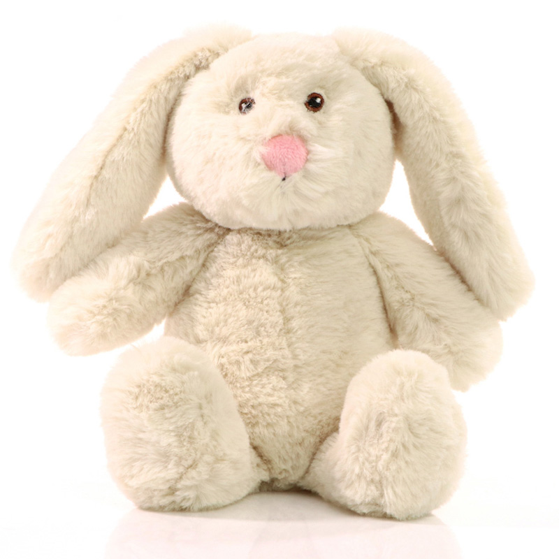 Peluche lapin S en RPET 21cm - Crème