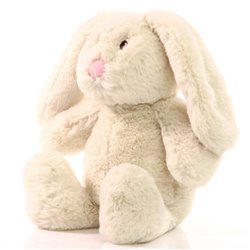 Peluche lapin S en RPET 21cm - Crème