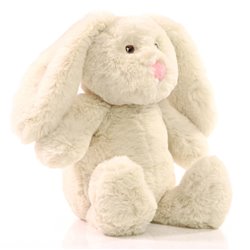 Peluche lapin S en RPET 21cm - Crème