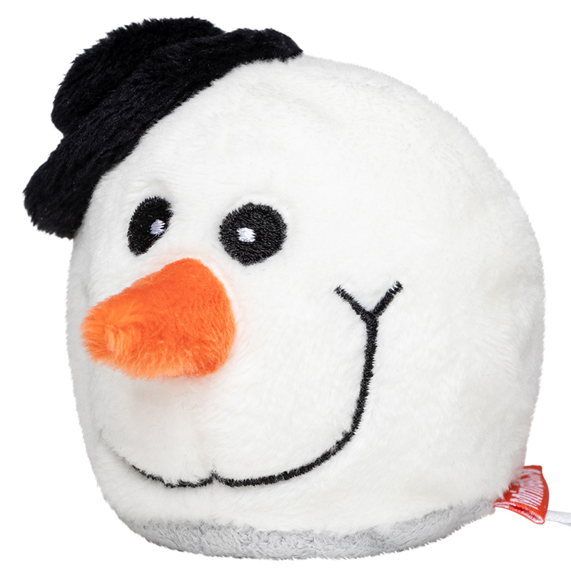 Peluche bonhomme de neige Diamètre : 7cm - Blanc