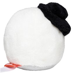 Peluche bonhomme de neige Diamètre : 7cm - Blanc