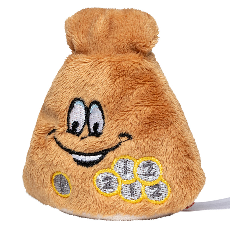 Peluche bourse Diamètre : 7cm - Marron