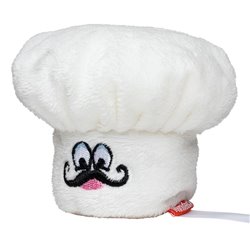 Peluche toque de cuisinier Diamètre : 7cm - Blanc