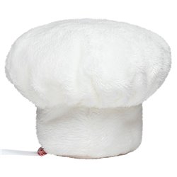 Peluche toque de cuisinier Diamètre : 7cm - Blanc