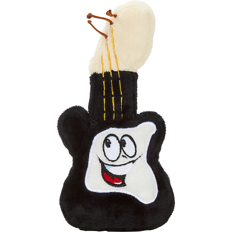 Peluche  guitare **fin de série** Hauteur : 16 cm - Noir/blanc