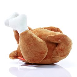 Peluche poulet 20cm - Brun clair