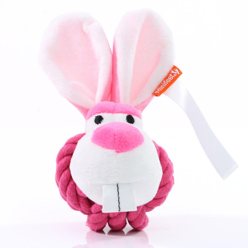 Peluche lapin 15cm - Rose