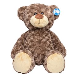 Peluche ours L 30cm - Marron clair