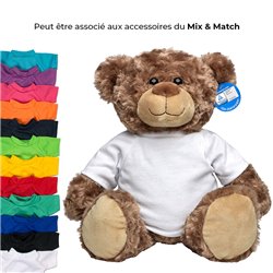 Peluche ours L 30cm - Marron clair