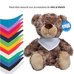 Peluche ours L 30cm - Marron clair