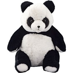 Peluche panda M 21cm - Noir-blanc