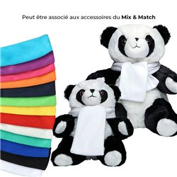 Peluche panda M 21cm - Noir-blanc